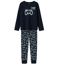 Name It Nattøj - 2-Delt - NkmNightset Game - Dark Sapphire m. Pr Name It Nattøj - 2-Delt - NkmNightset Game - Dark Sapphire m. Pr