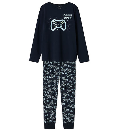 Name It Nattøj - 2-Delt - NkmNightset Game - Dark Sapphire m. Pr Name It Nattøj - 2-Delt - NkmNightset Game - Dark Sapphire m. Pr