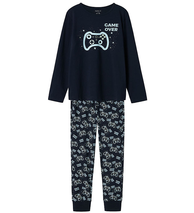 Name It NkmNightset Game Natsæt 2-Delt - Dark Sapphire