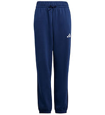 adidas Performance Sweatpants - J SL FL PT 225 - Dkblue/Hvid