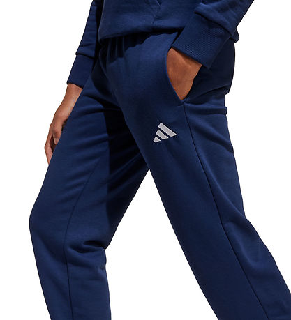 adidas Performance Sweatpants - J SL FL PT 225 - Dkblue/Hvid