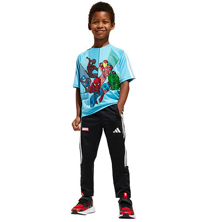 adidas Performance T-shirt - LK MRVL SM T - Brcyan/Hvid/Multico