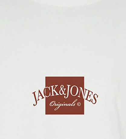Jack & Jones T-shirt - JorBoston - Bright White m. Print Jack & Jones T-shirt - JorBoston - Bright White m. Print