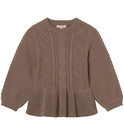 Fliink Bluse - Strik - Cottie - Pine Bark Fliink Bluse - Strik - Cottie - Pine Bark