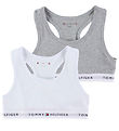 Tommy Hilfiger Toppe - 2-pak - Hvid/Gråmeleret Tommy Hilfiger Toppe - 2-pak - Hvid/Gråmeleret