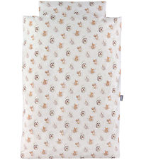 Nørgaard Madsens Sengetøj - Junior - Hvid m. Små Ræve Og Pindsvi Nørgaard Madsens Sengetøj - Junior - Hvid m. Små Ræve Og Pindsvi