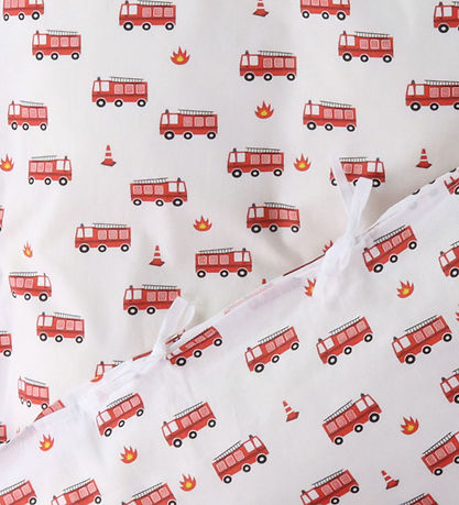 Nørgaard Madsens Sengetøj - Junior - Hvid m. Brandbiler