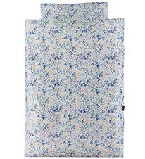 Nørgaard Madsens Sengetøj - Junior - Hvid m. Blå Blomster Nørgaard Madsens Sengetøj - Junior - Hvid m. Blå Blomster