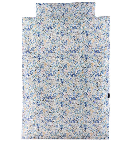 Nørgaard Madsens Sengetøj - Junior - Hvid m. Blå Blomster Nørgaard Madsens Sengetøj - Junior - Hvid m. Blå Blomster