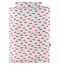 Nørgaard Madsens Bedding - Baby - White w. Fire trucks