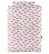 Nørgaard Madsens Sengetøj - Baby - Hvid m. Brandbiler Nørgaard Madsens Sengetøj - Baby - Hvid m. Brandbiler