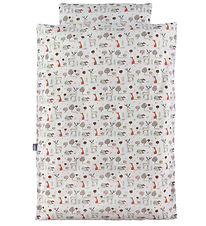 Nørgaard Madsens Sengetøj - Baby - Hvid m. Ræv Og Hjort Nørgaard Madsens Sengetøj - Baby - Hvid m. Ræv Og Hjort