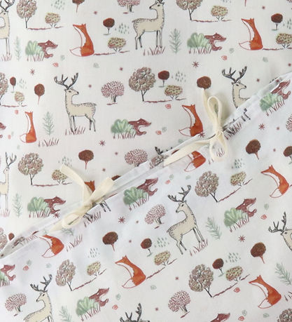 Nørgaard Madsens Sengetøj - Baby - Hvid m. Ræv Og Hjort