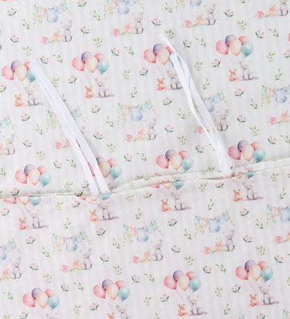 Nørgaard Madsens Sengetøj - Baby - Hvid m. Farverige Balloner Nørgaard Madsens Sengetøj - Baby - Hvid m. Farverige Balloner