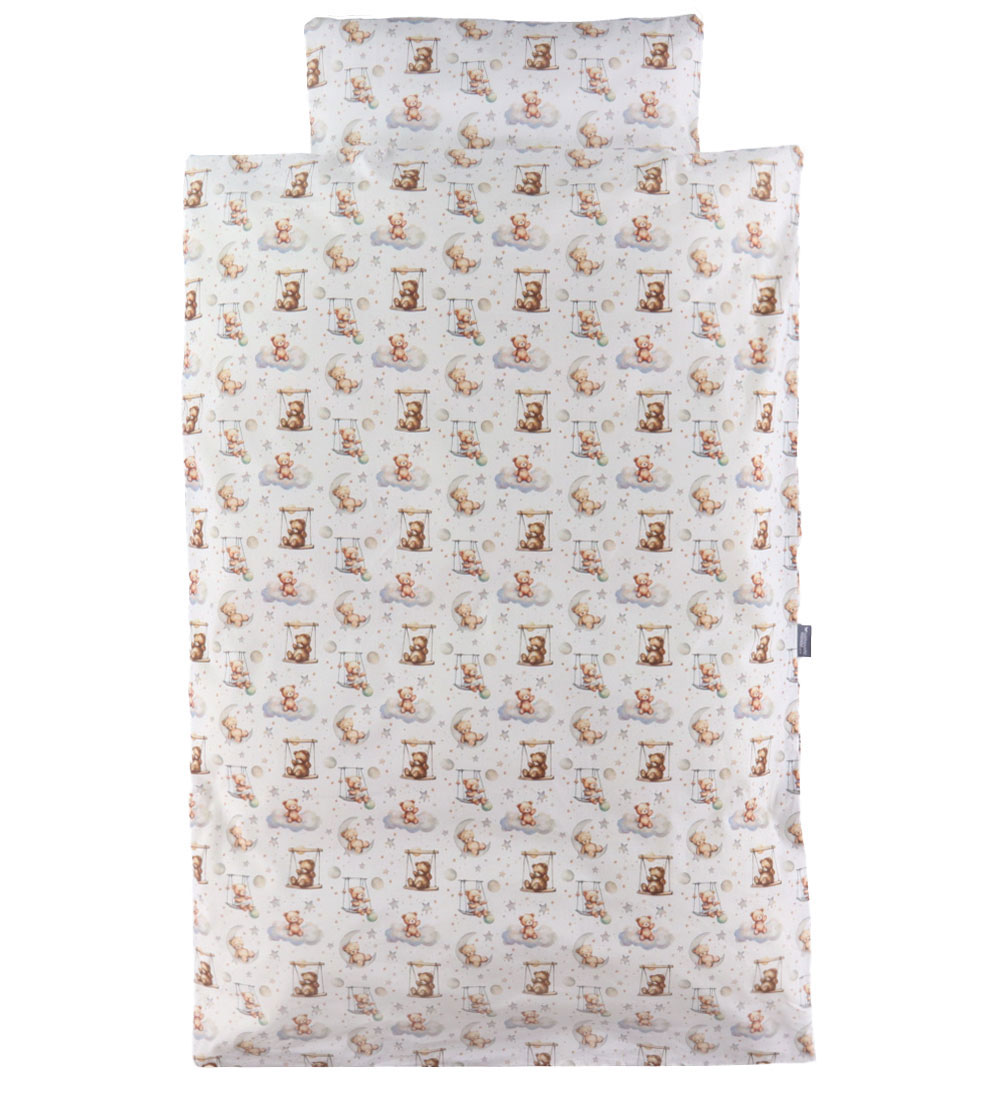 Nørgaard Madsens Bettwäsche - Baby - Weiß m. Kuscheltier On Scha - Nørgaard Madsens - Baby - Bettwäsche - Baby