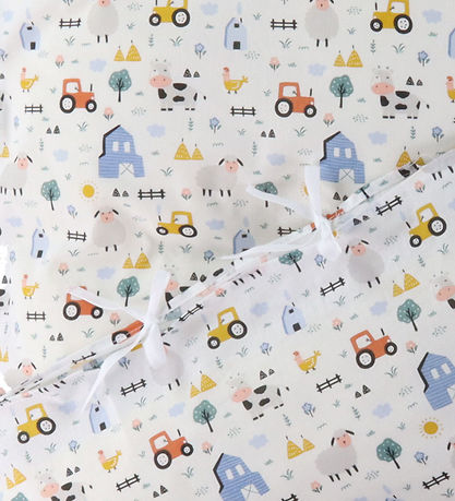 Nørgaard Madsens Sengetøj - Baby - Hvid m. Bondegårdsdyr