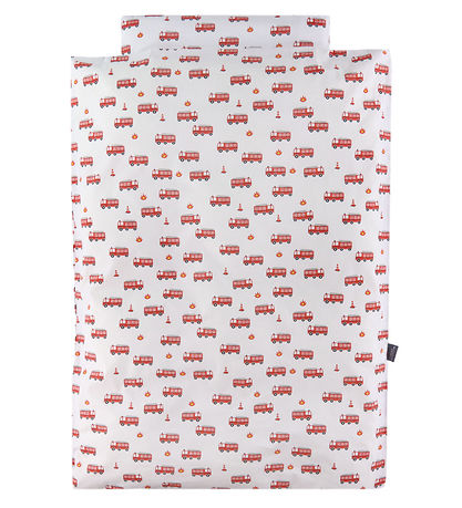 Nørgaard Madsens Sengetøj - Voksen - Hvid m. Brandbiler