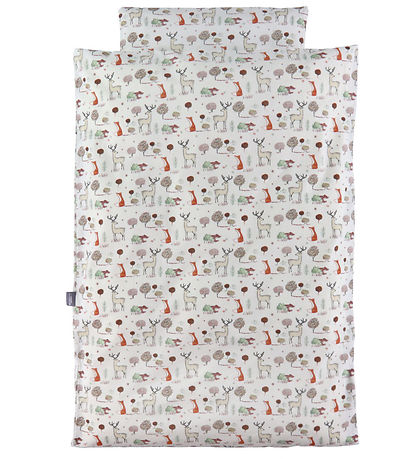 Nørgaard Madsens Sengetøj - Voksen - Hvid m. Ræv Og Hjort Nørgaard Madsens Sengetøj - Voksen - Hvid m. Ræv Og Hjort