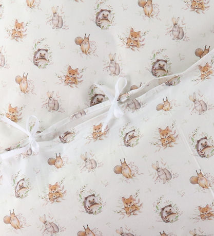 Nørgaard Madsens Sengetøj - Voksen - Hvid m. Små Ræve Og Pindsvi Nørgaard Madsens Sengetøj - Voksen - Hvid m. Små Ræve Og Pindsvi