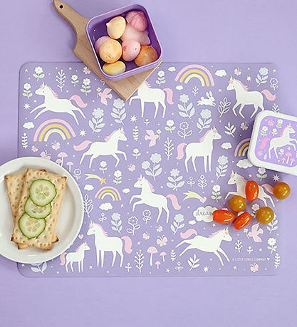 A Little Lovely Company Dækkeserviet - Vinyl - Unicorn Dreams