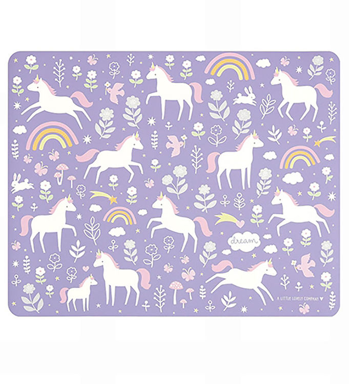 A Little Lovely Company Dækkeserviet - Vinyl - Unicorn Dreams