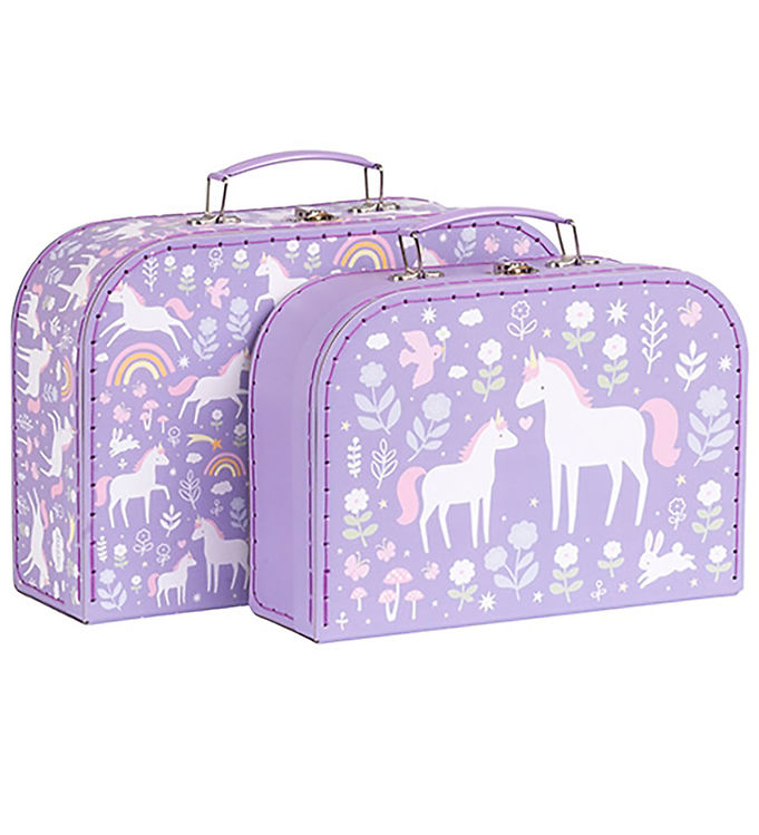 A Little Lovely Company Kuffertsæt - 2 stk. - 29x20/25,5x18 cm -