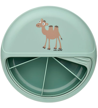 Carl Oscar Snackboks - MiniDisc - 12 cm - Grøn m. Kamel