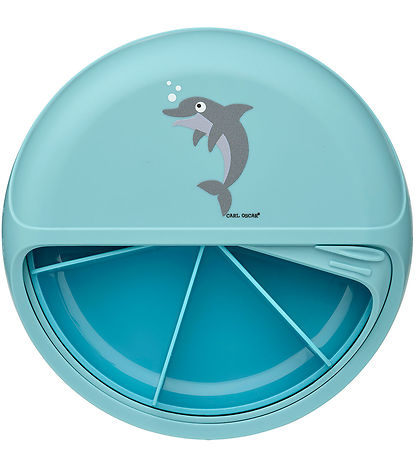 Carl Oscar Snackboks - MiniDisc - 12 cm - Blå m. Delfin Carl Oscar Snackboks - MiniDisc - 12 cm - Blå m. Delfin