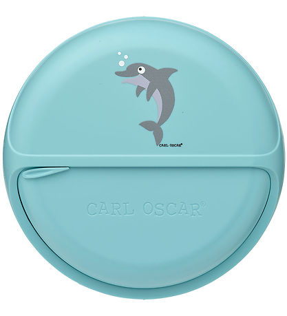 Carl Oscar Snackbox - SnackDisc - 15 cm - Blue w. Dolphin