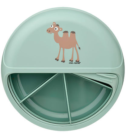 Carl Oscar Snackboks - SnackDisc - 15 cm - Grøn m. Kamel