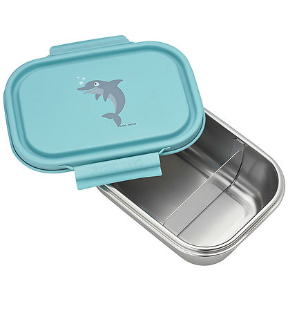 Carl Oscar Madkasse - Steelish - 1 l - Blå m. Delfin Carl Oscar Madkasse - Steelish - 1 l - Blå m. Delfin