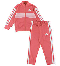 adidas Performance Træningssæt - LK 3S TIB TS - Pnkfus/White/Clp adidas Performance Træningssæt - LK 3S TIB TS - Pnkfus/White/Clp