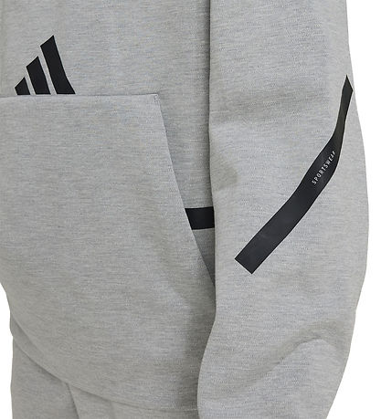 adidas Performance Hættetrøje - J Z.N.E HD - Mgrey/Black adidas Performance Hættetrøje - J Z.N.E HD - Mgrey/Black