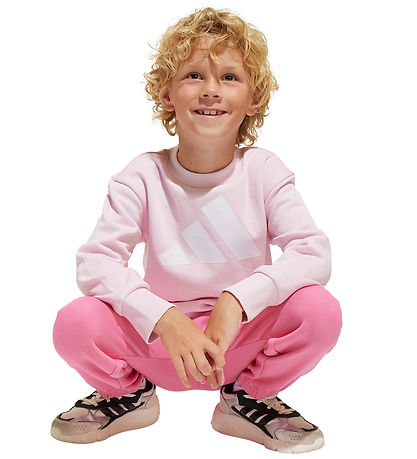 adidas Performance Sweatsæt - LK BL FL Jog - Clpink/White adidas Performance Sweatsæt - LK BL FL Jog - Clpink/White