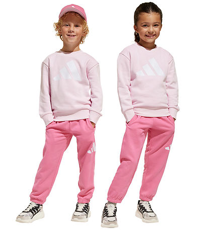 adidas Performance Sweatsæt - LK BL FL Jog - Clpink/White adidas Performance Sweatsæt - LK BL FL Jog - Clpink/White
