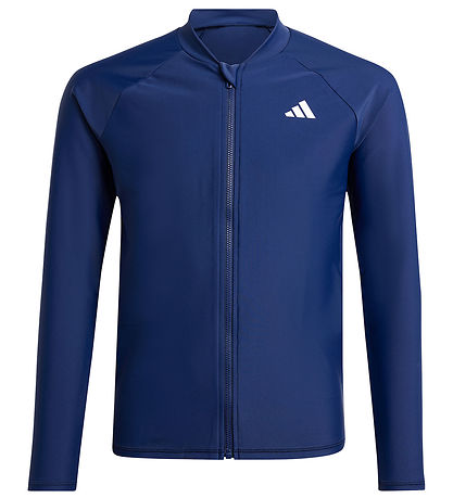 adidas Performance Badebluse - Rashgd LS - UV50+ - Dkblue/Selubl adidas Performance Badebluse - Rashgd LS - UV50+ - Dkblue/Selubl