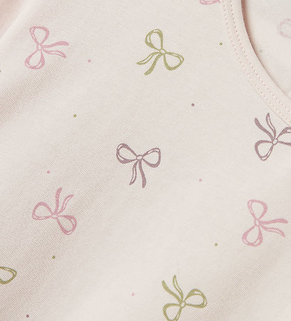 Name It Nattøj - 2-Delt - Noos - NkfNightset - Barely Pink/Bows