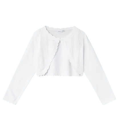 Name It Cardigan - Strik - Bolero - NkfTilli - Bright White m. H
