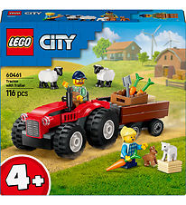LEGO® City - Rød Traktor Med Anhænger Og Får 60461 - 116 Dele LEGO® City - Rød Traktor Med Anhænger Og Får 60461 - 116 Dele
