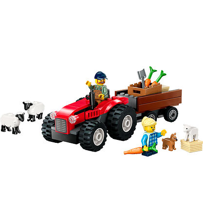 LEGO® 시티 - 레드 장난감 트랙터 트레일러 및 양 포함 60461 - 116개 부품