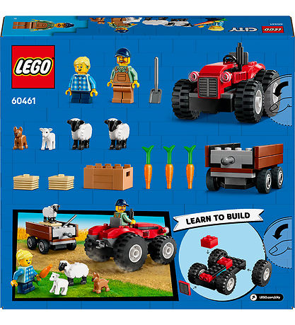 LEGO® 시티 - 레드 장난감 트랙터 트레일러 및 양 포함 60461 - 116개 부품
