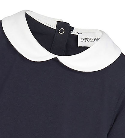 Emporio Armani Kjole - Navy m. Hvid Emporio Armani Kjole - Navy m. Hvid