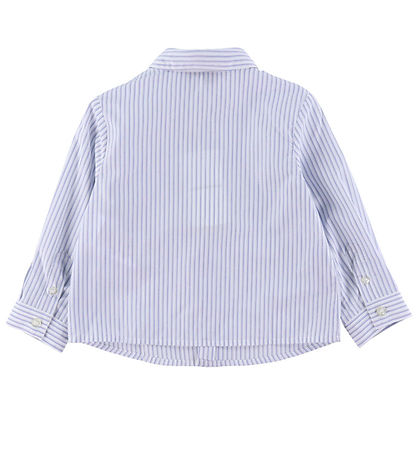 Emporio Armani Skjorte - Hvid/Blåstribet