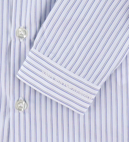 Emporio Armani Skjorte - Hvid/Blåstribet Emporio Armani Skjorte - Hvid/Blåstribet