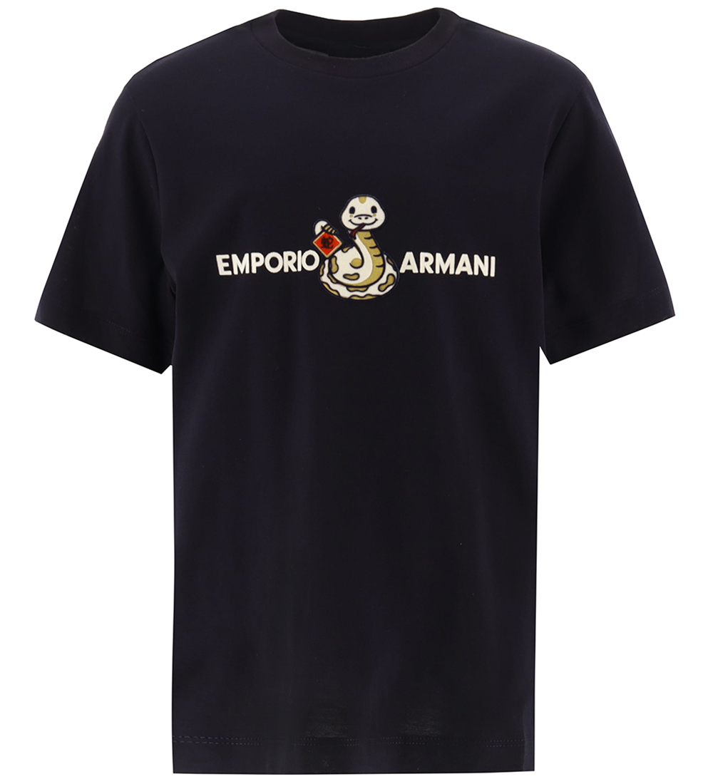 Emporio Armani T-Shirt - Navy m. RECHT - Emporio Armani - 16 jaar (176) - T-Shirts