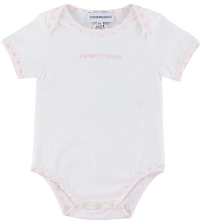 Emporio Armani Body k/æ - 2-pak - Hvid/Rosa m. Logoer Emporio Armani Body k/æ - 2-pak - Hvid/Rosa m. Logoer
