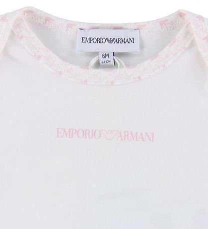 Emporio Armani Body k/æ - 2-pak - Hvid/Rosa m. Logoer
