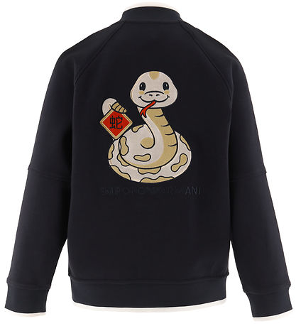 Emporio Armani Cardigan - Navy m. Slange Emporio Armani Cardigan - Navy m. Slange