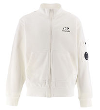 C.P. Company Cardigan - Gauze White m. Sort C.P. Company Cardigan - Gauze White m. Sort