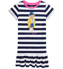 Polo Ralph Lauren Kjole - Navy/Hvidstribet m. Bamse Polo Ralph Lauren Kjole - Navy/Hvidstribet m. Bamse